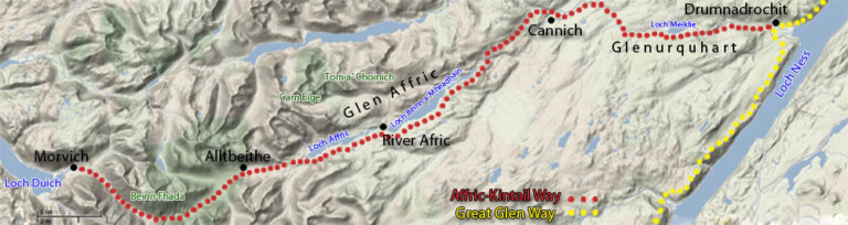 Map view of Affric Kintail Way